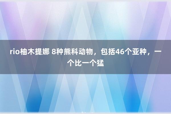 rio柚木提娜 8种熊科动物，包括46个亚种，一个比一个猛